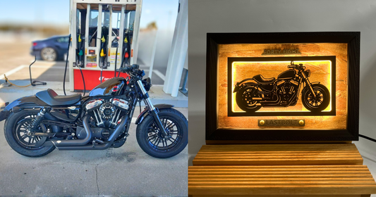 Harley-Davidson Forty-Eight / Motorcycle Light Frame Art