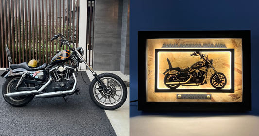 HARLEY-DAVIDSON SPORTSTER / Motorcycle Light Frame Art