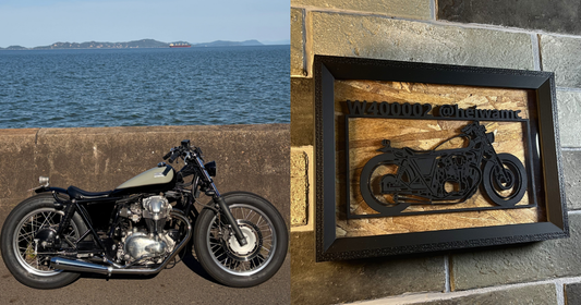 KAWASAKI W400 / Motorcycle Frame Art