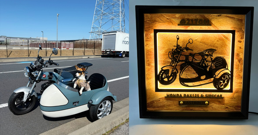 Honda Dax 125 & Sidecar / Memory Light Frame Art