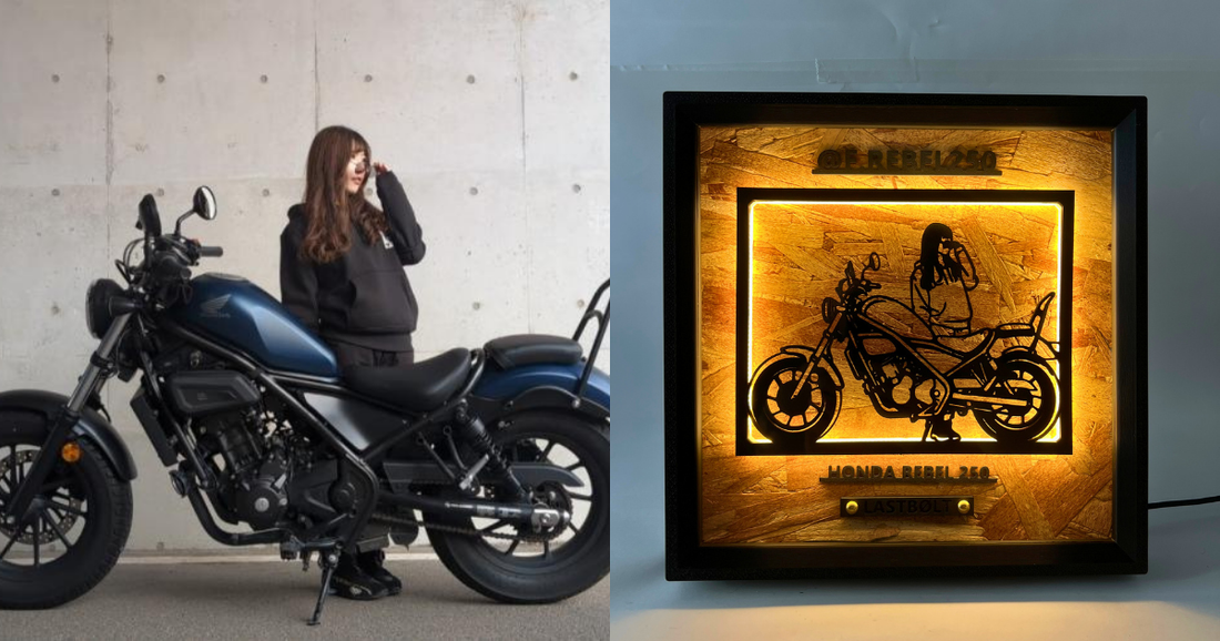 Honda Rebel 250 / Memory Light Frame Art