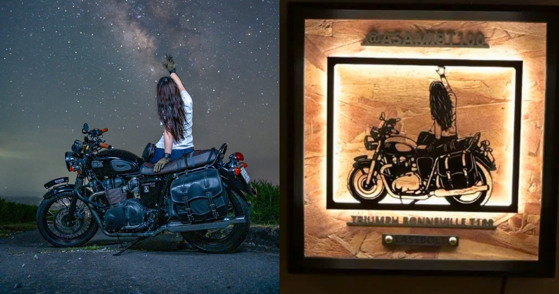 Triumph Bonneville T100 / Memory Light Frame Art