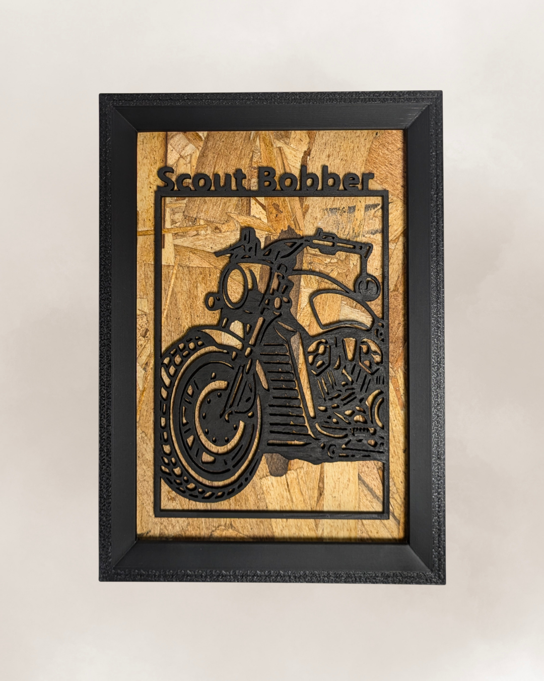 【Black】Custom Motorcycle Frame ArtーPortrait｜バイクフレームアート縦型