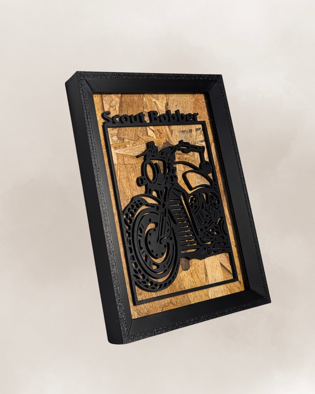 【Black】Custom Motorcycle Frame ArtーPortrait｜バイクフレームアート縦型