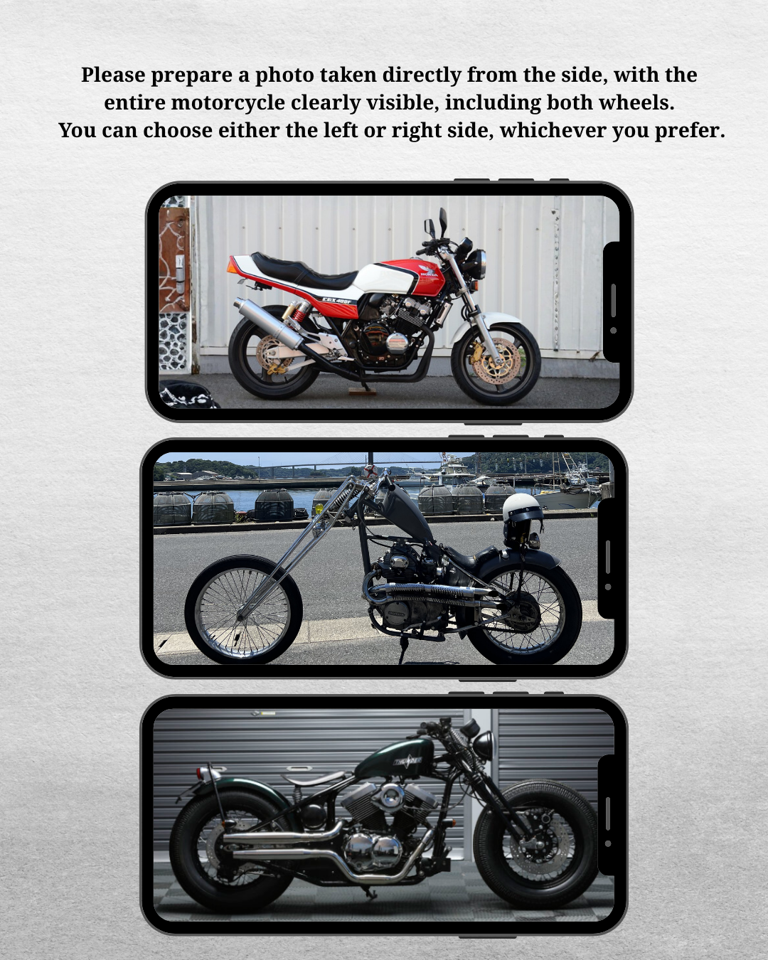 【Black】Custom Motorcycle Frame ArtーLandscape｜バイクフレームアート横型