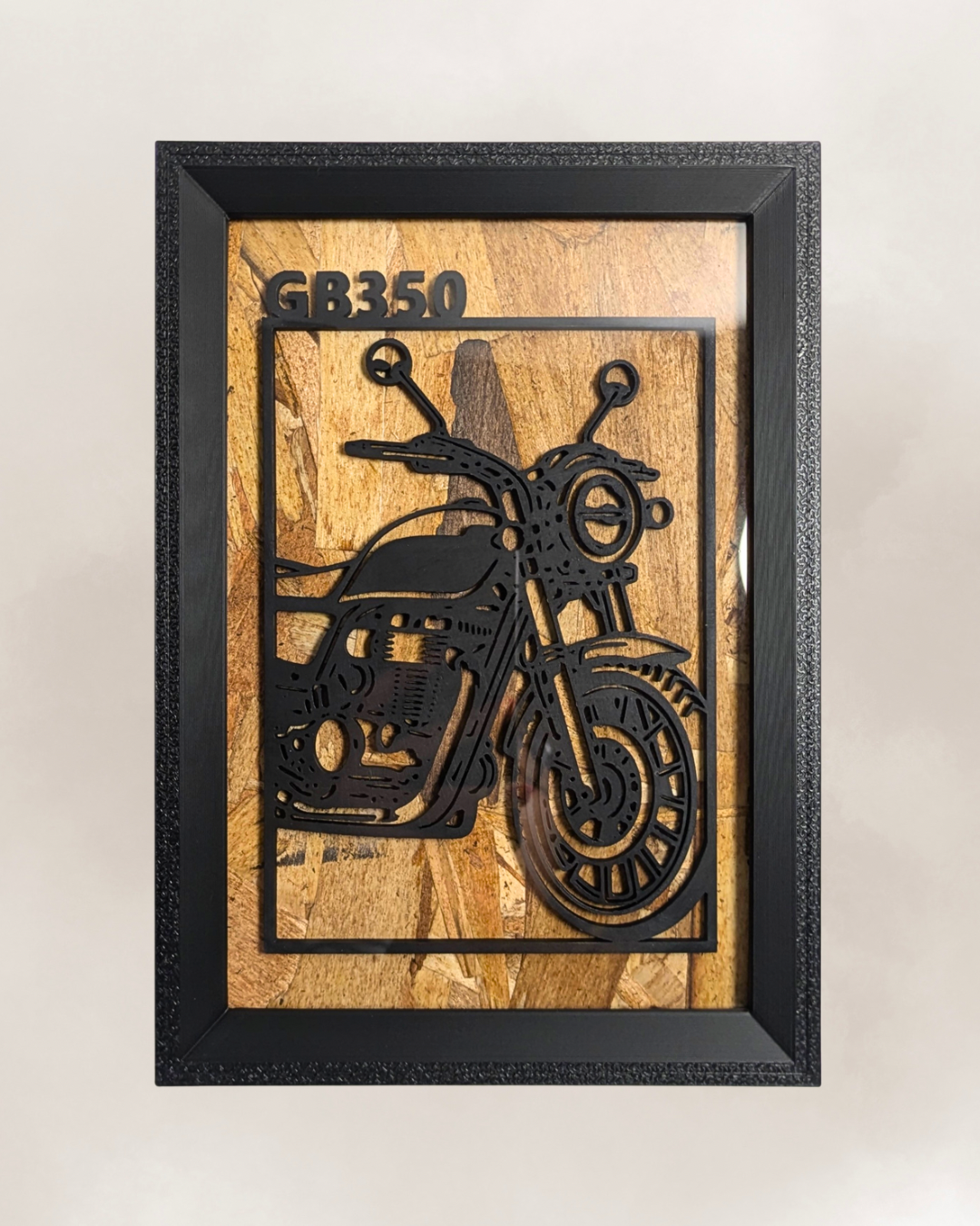 【Black】Custom Motorcycle Frame ArtーPortrait｜バイクフレームアート縦型