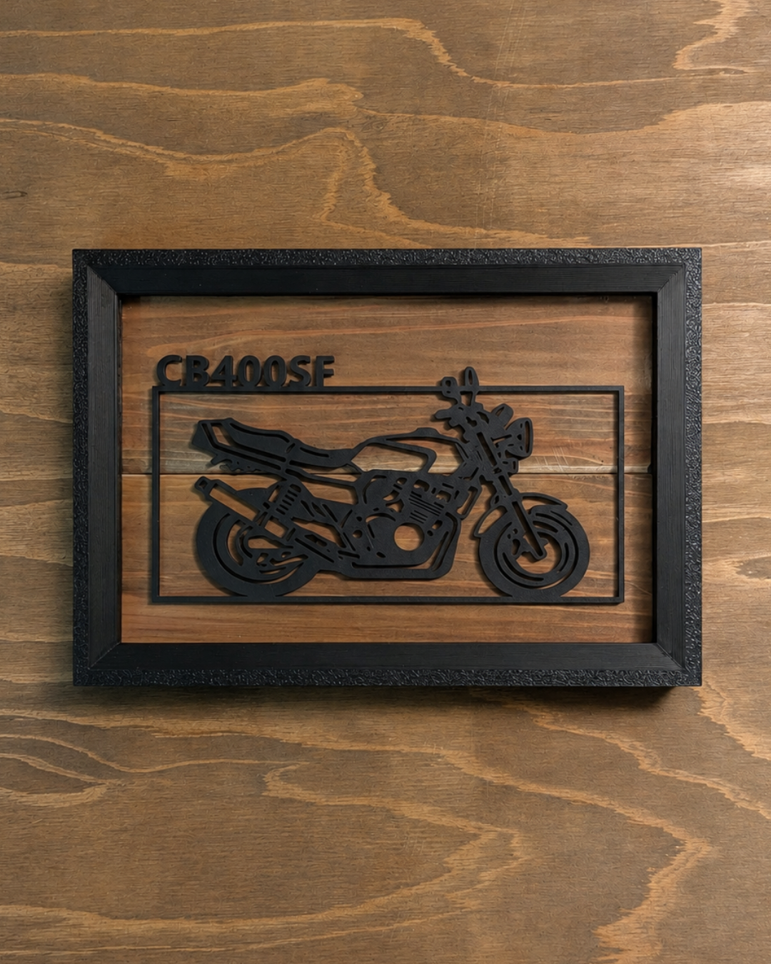 【Black】Custom Motorcycle Frame ArtーLandscape｜バイクフレームアート横型