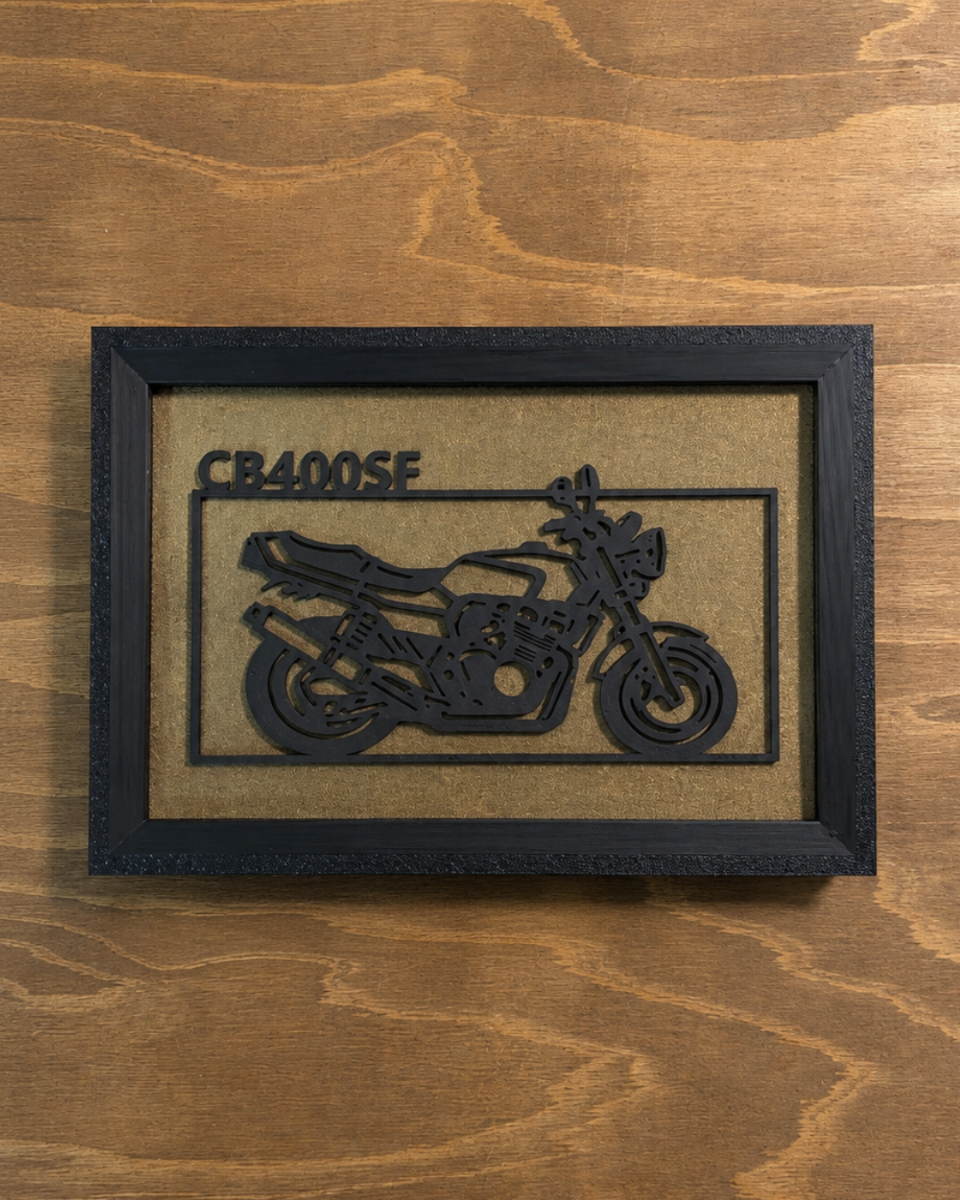【Black】Custom Motorcycle Frame ArtーLandscape｜バイクフレームアート横型