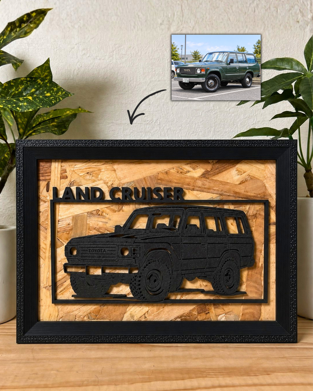 【Black】 WIDE｜ Car Frame Art