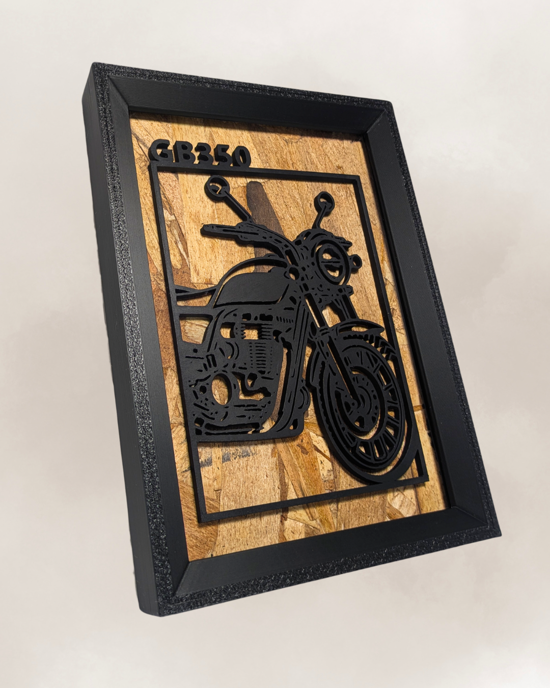 【Black】Custom Motorcycle Frame ArtーPortrait｜バイクフレームアート縦型