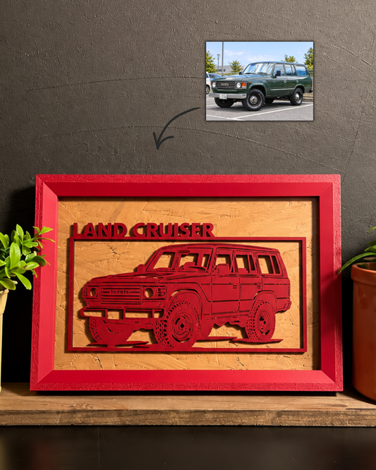 【WINE RED】 WIDE｜ Car Frame Art