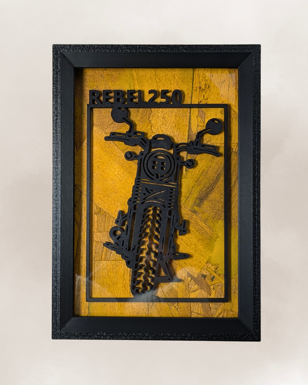 【Black】Custom Motorcycle Frame ArtーPortrait｜バイクフレームアート縦型