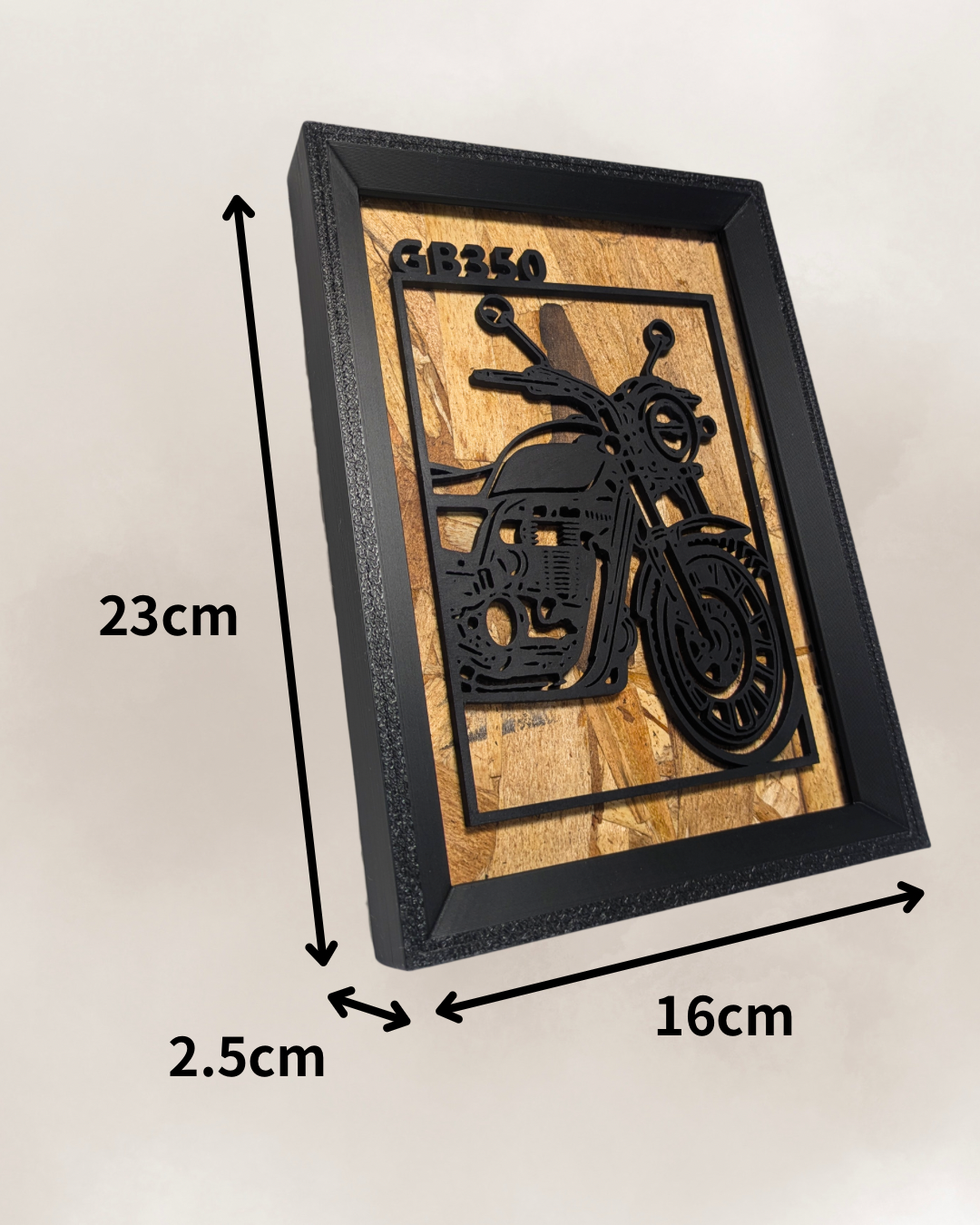 【Olive Green】Motorcycle Frame Art ーPortrait｜バイクフレームアート縦型