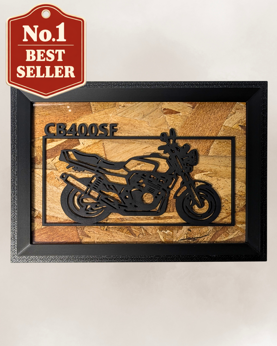 【Black】Motorcycle Frame ArtーLandscape｜バイクフレームアート横型