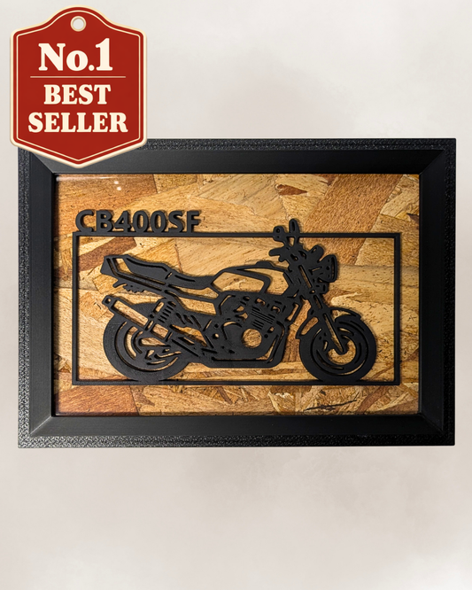 【Black】Motorcycle Frame ArtーLandscape｜バイクフレームアート横型