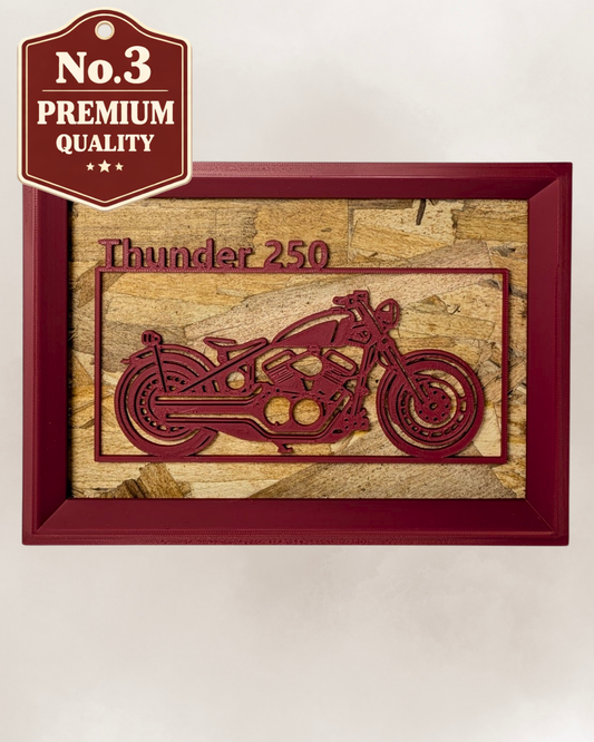 【Wine Red】Motorcycle Frame Art ーLandscape｜バイクフレームアート横型