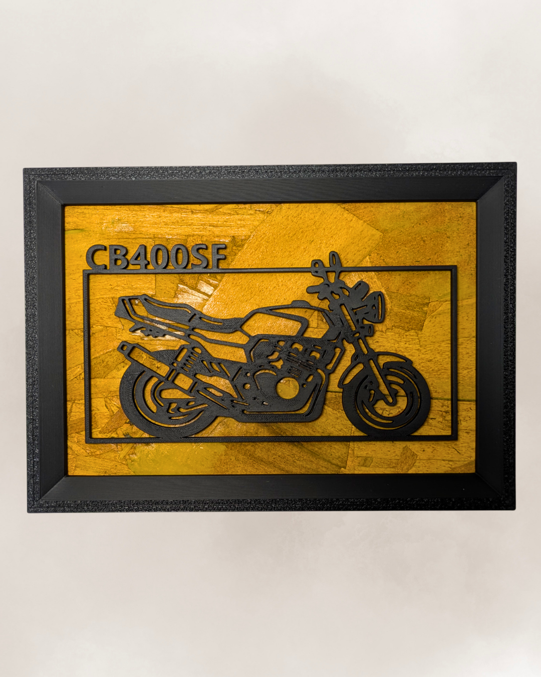 【Black】Motorcycle Frame ArtーLandscape｜バイクフレームアート横型