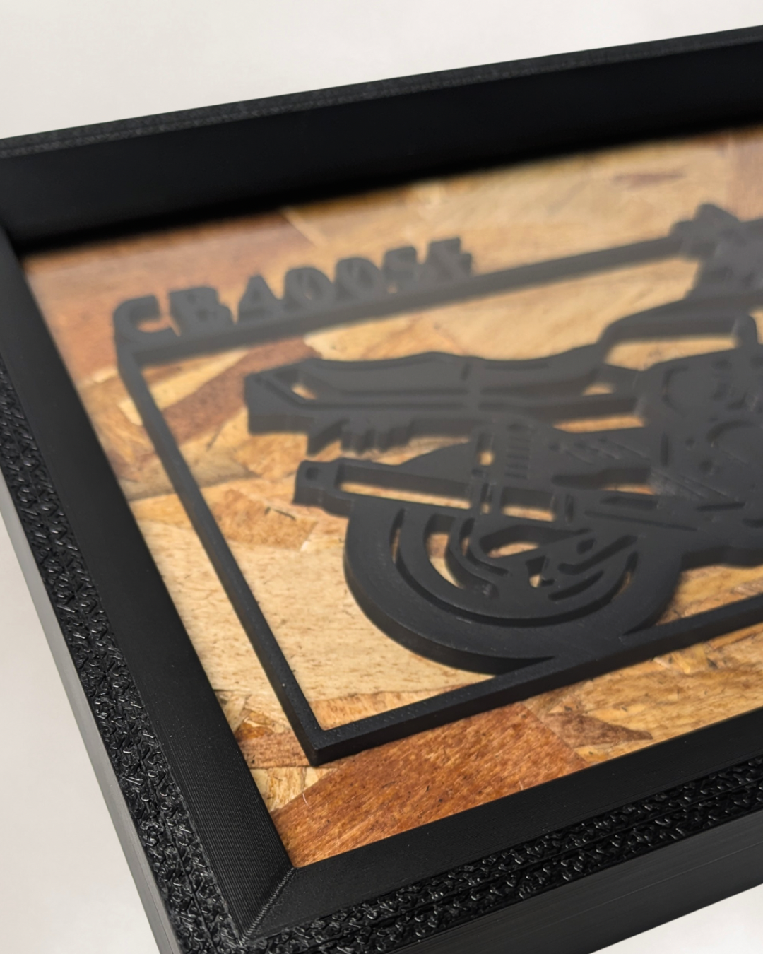 【Black】Custom Motorcycle Frame ArtーPortrait｜バイクフレームアート縦型