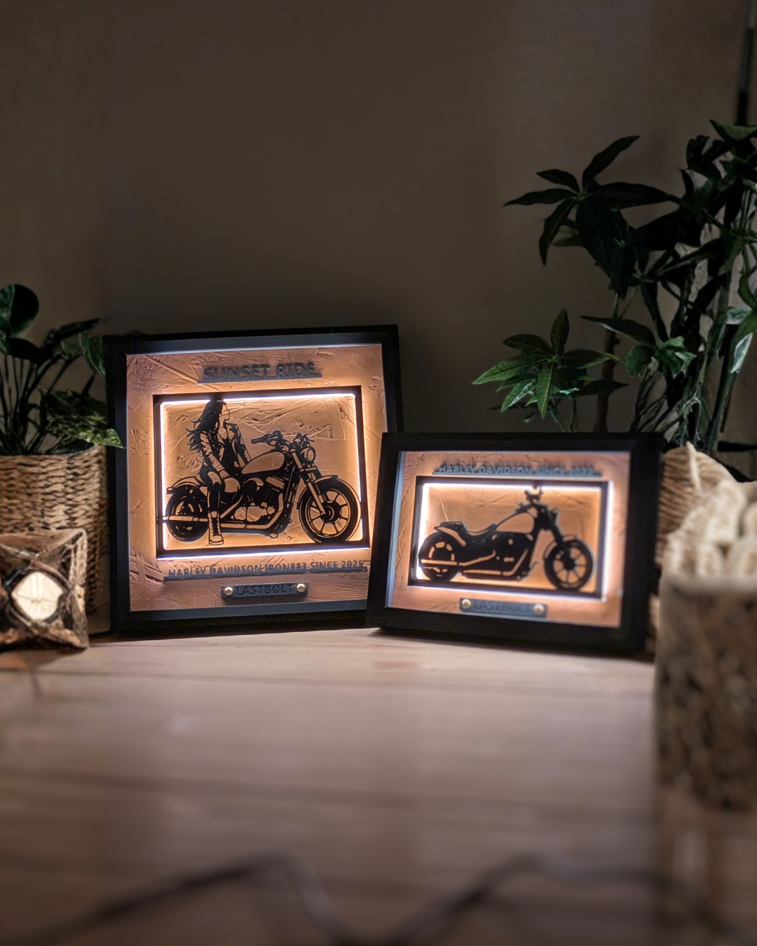 【Brown】Custom Memory Light Frame Art