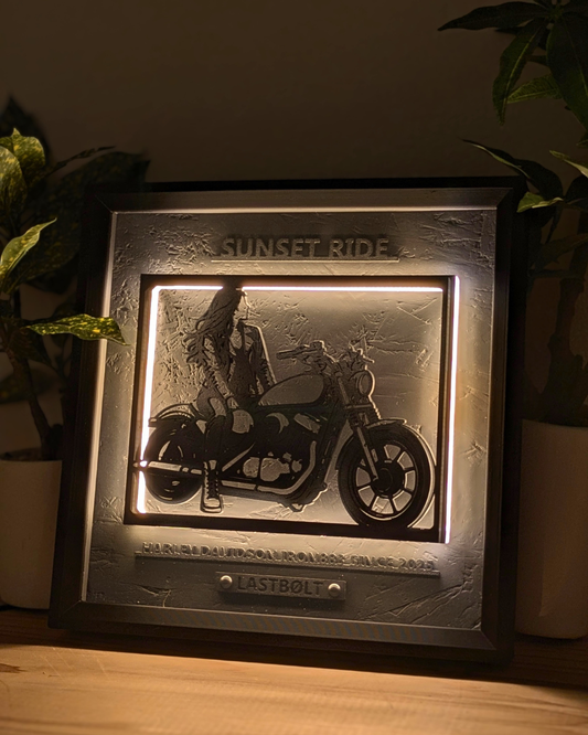 【Black】Custom Memory Light Frame Art