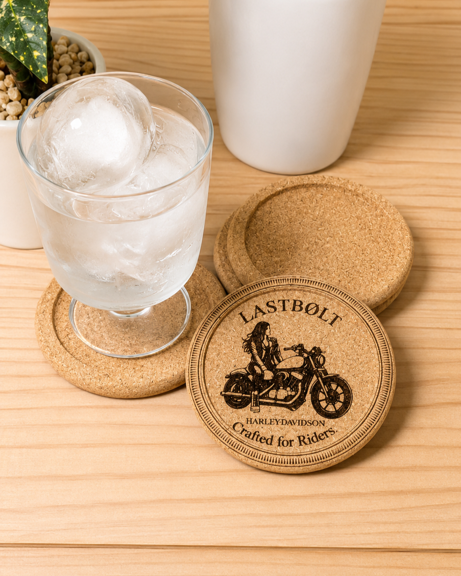 Motorcycle Custom Cork Coaster