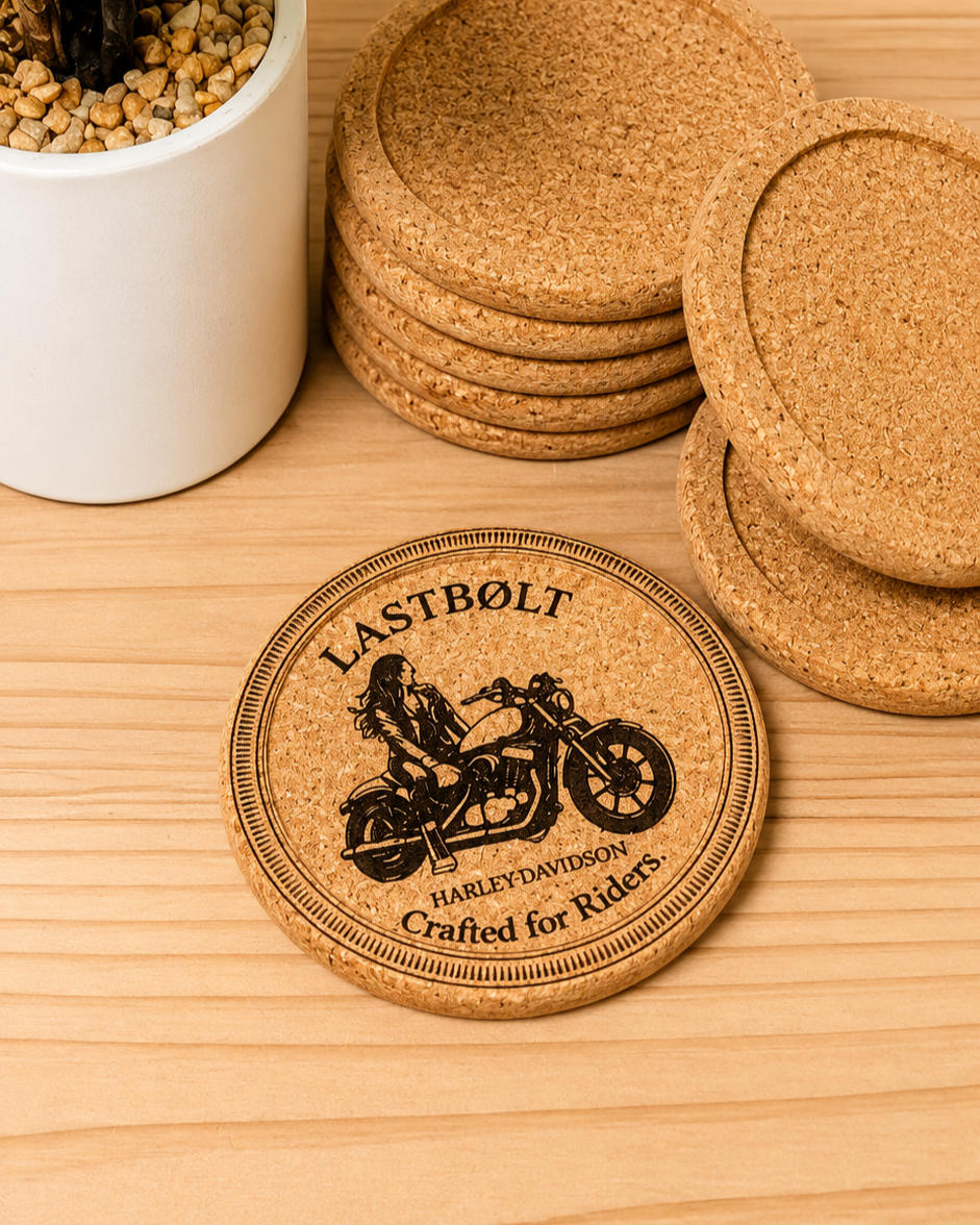 Motorcycle Custom Cork Coaster