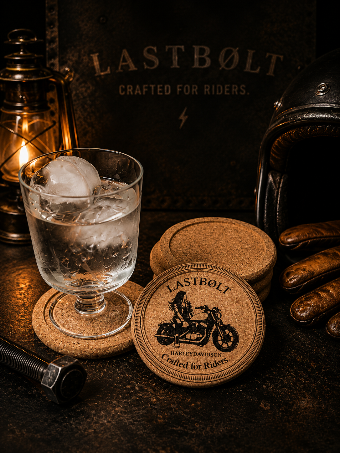 Motorcycle Custom Cork Coaster