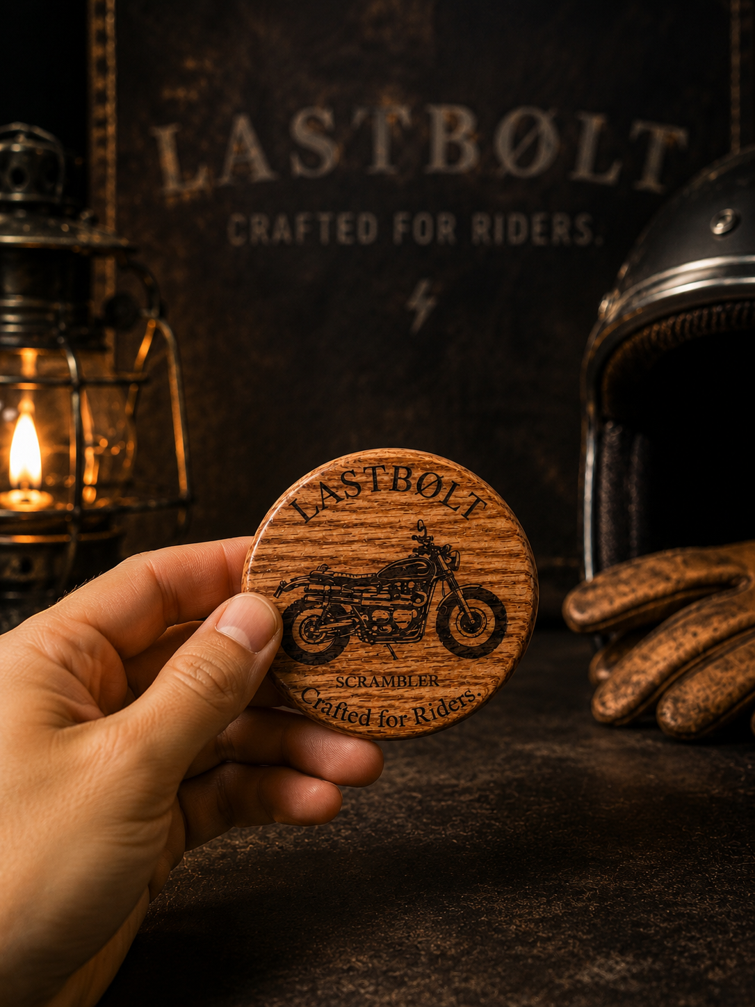 【Brown】Motorcycle Custom Magnetic Bottle Opener