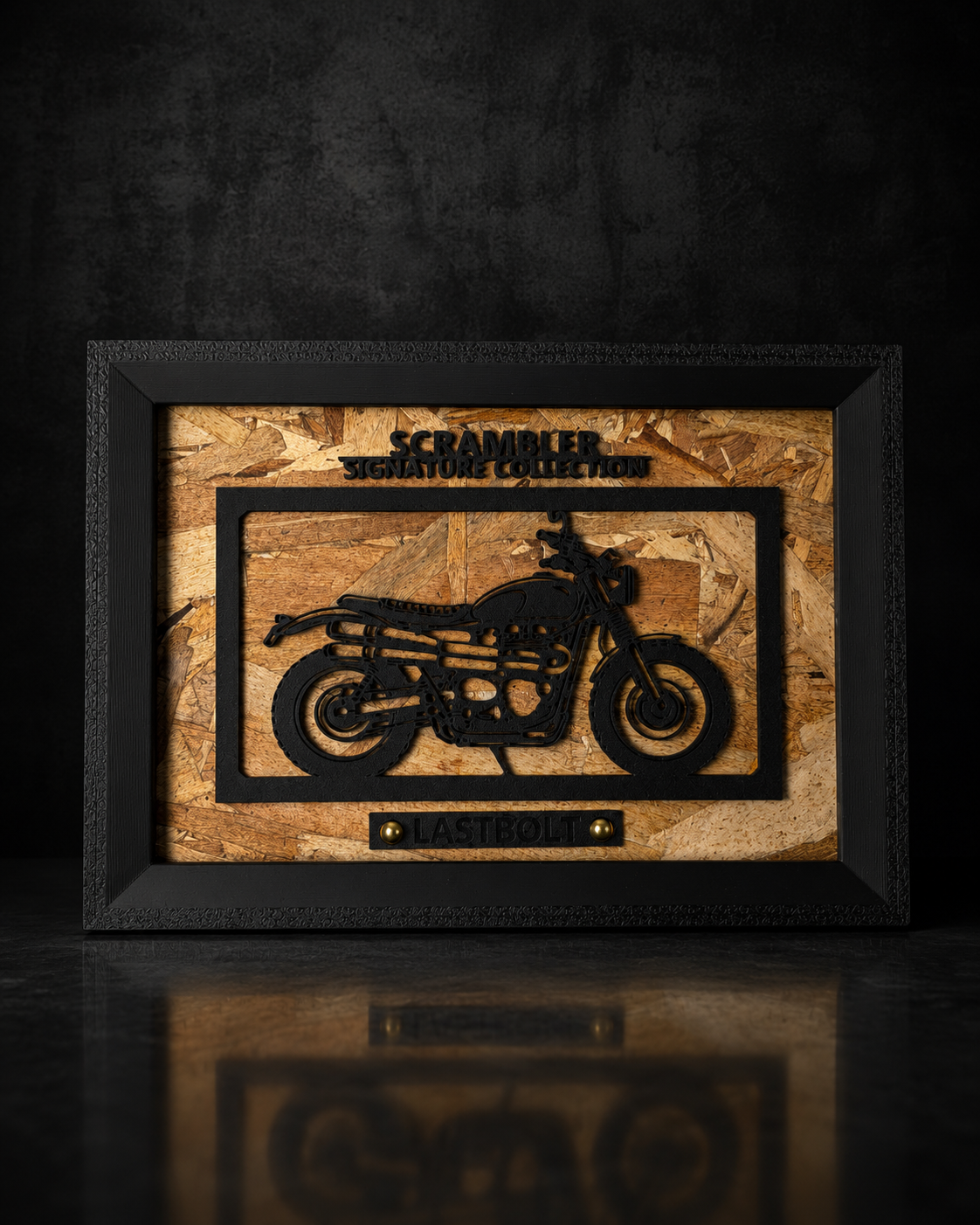 【Black】Motorcycle Frame ArtーLandscape｜スタイル別バイクアート横型