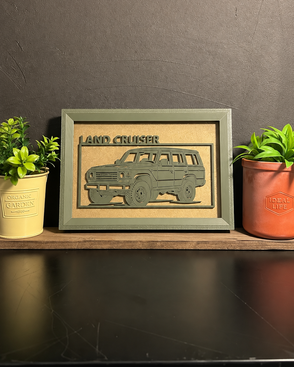 【OLIVE GREEN】 WIDE｜ Car Frame Art