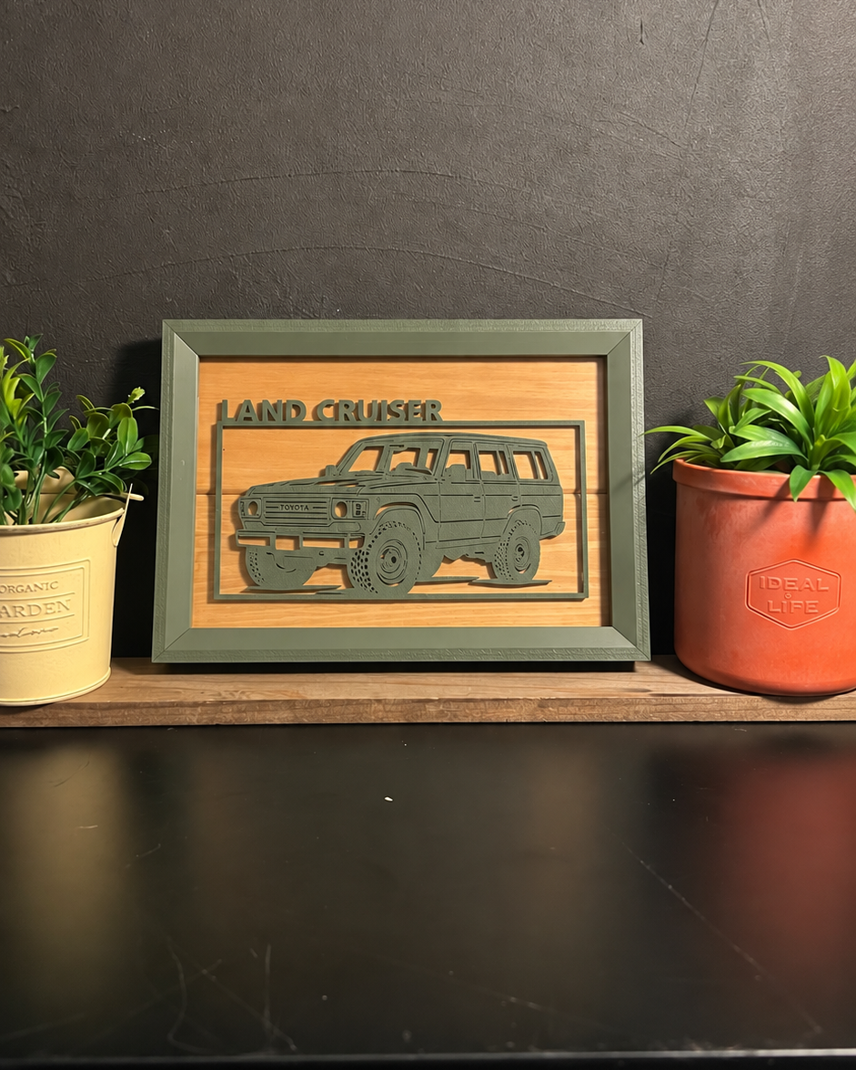 【OLIVE GREEN】 WIDE｜ Car Frame Art