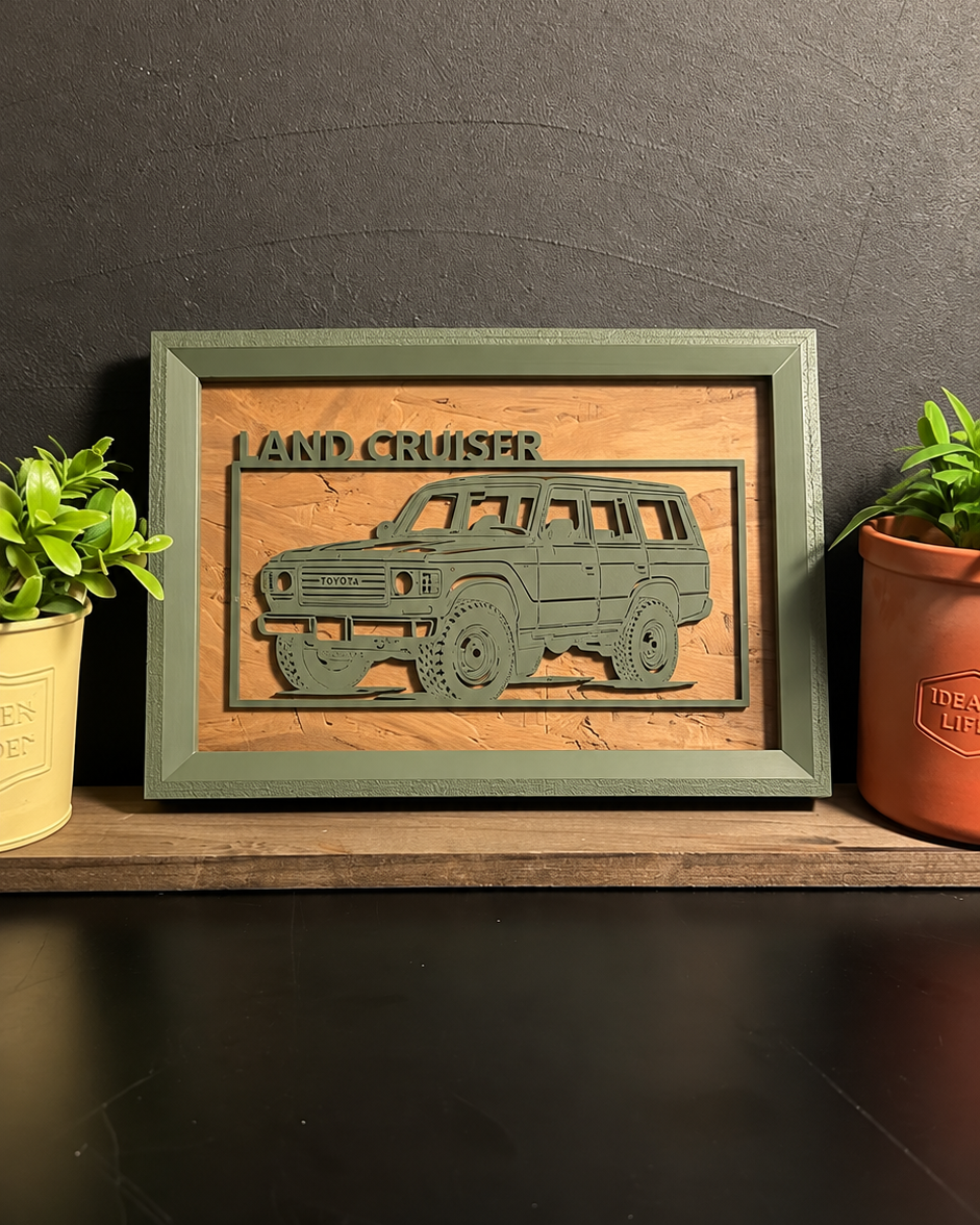 【OLIVE GREEN】 WIDE｜ Car Frame Art