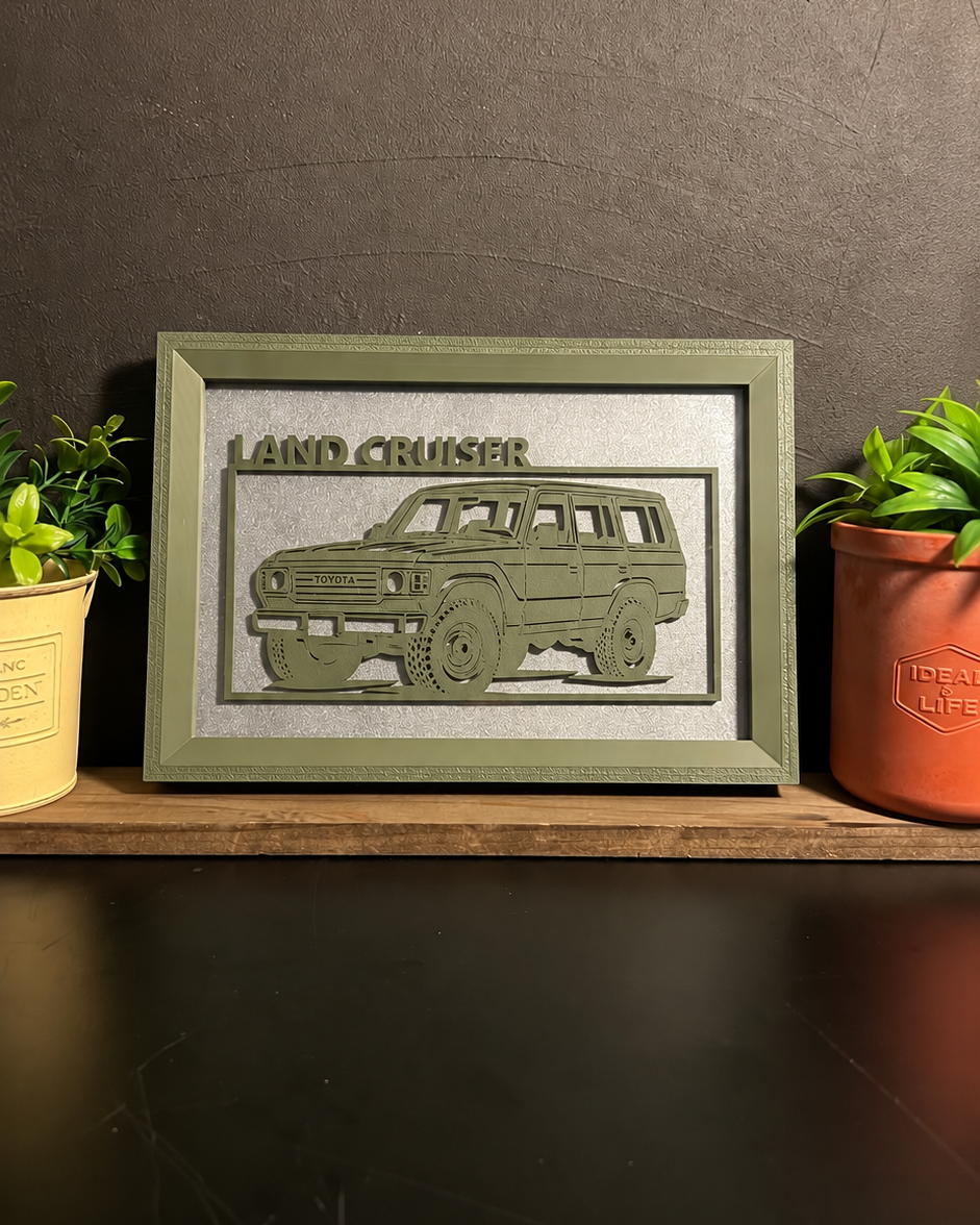 【OLIVE GREEN】 WIDE｜ Car Frame Art