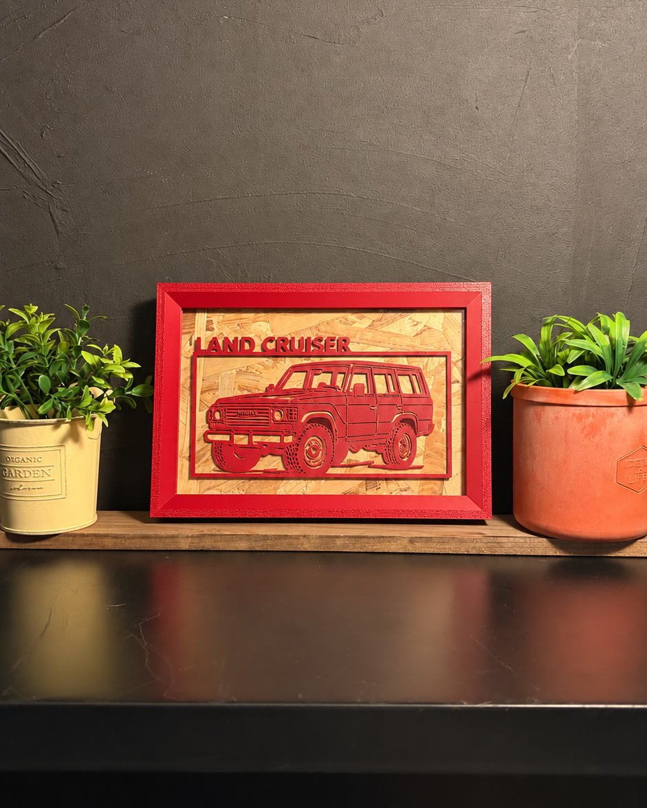 【WINE RED】 WIDE｜ Car Frame Art