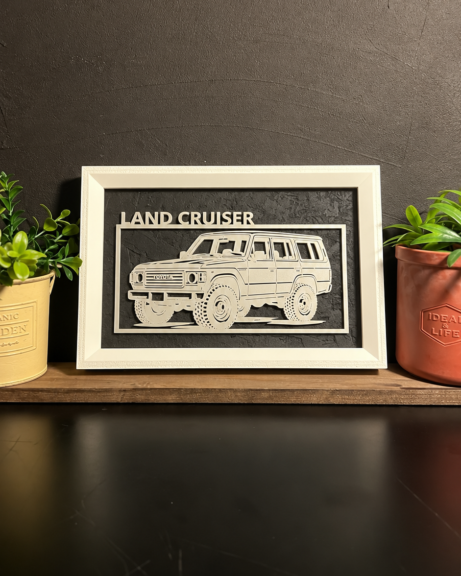 【WHITE】 WIDE｜ Car Frame Art