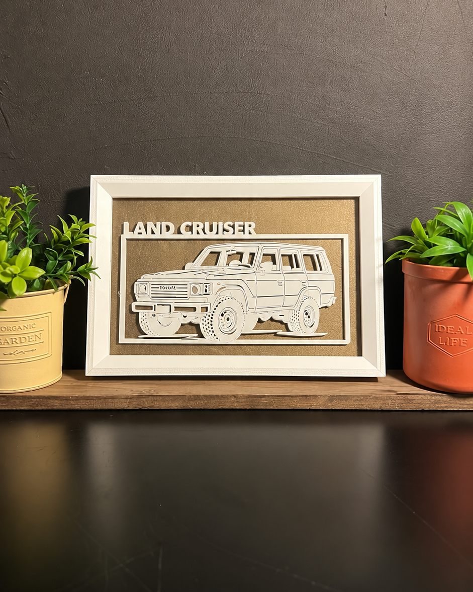 【WHITE】 WIDE｜ Car Frame Art