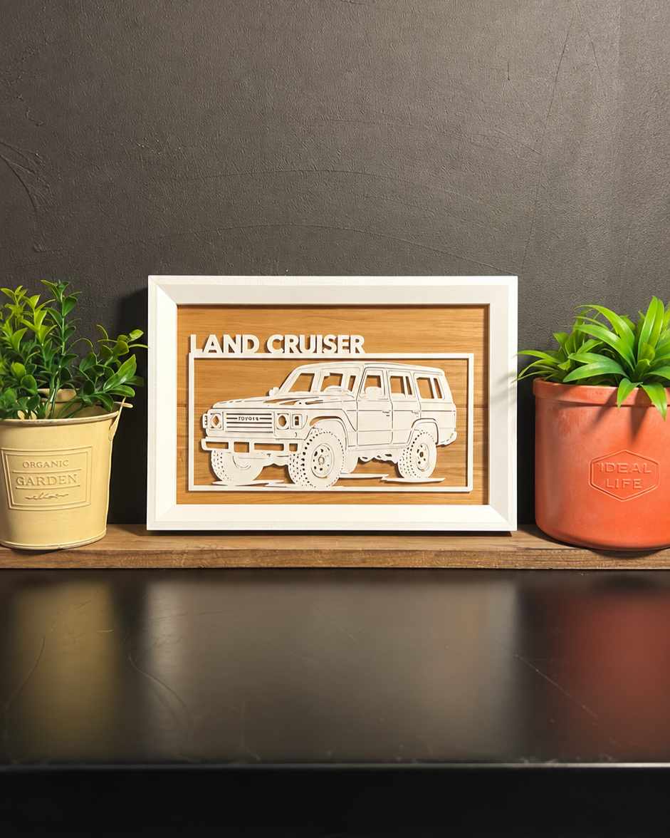【WHITE】 WIDE｜ Car Frame Art