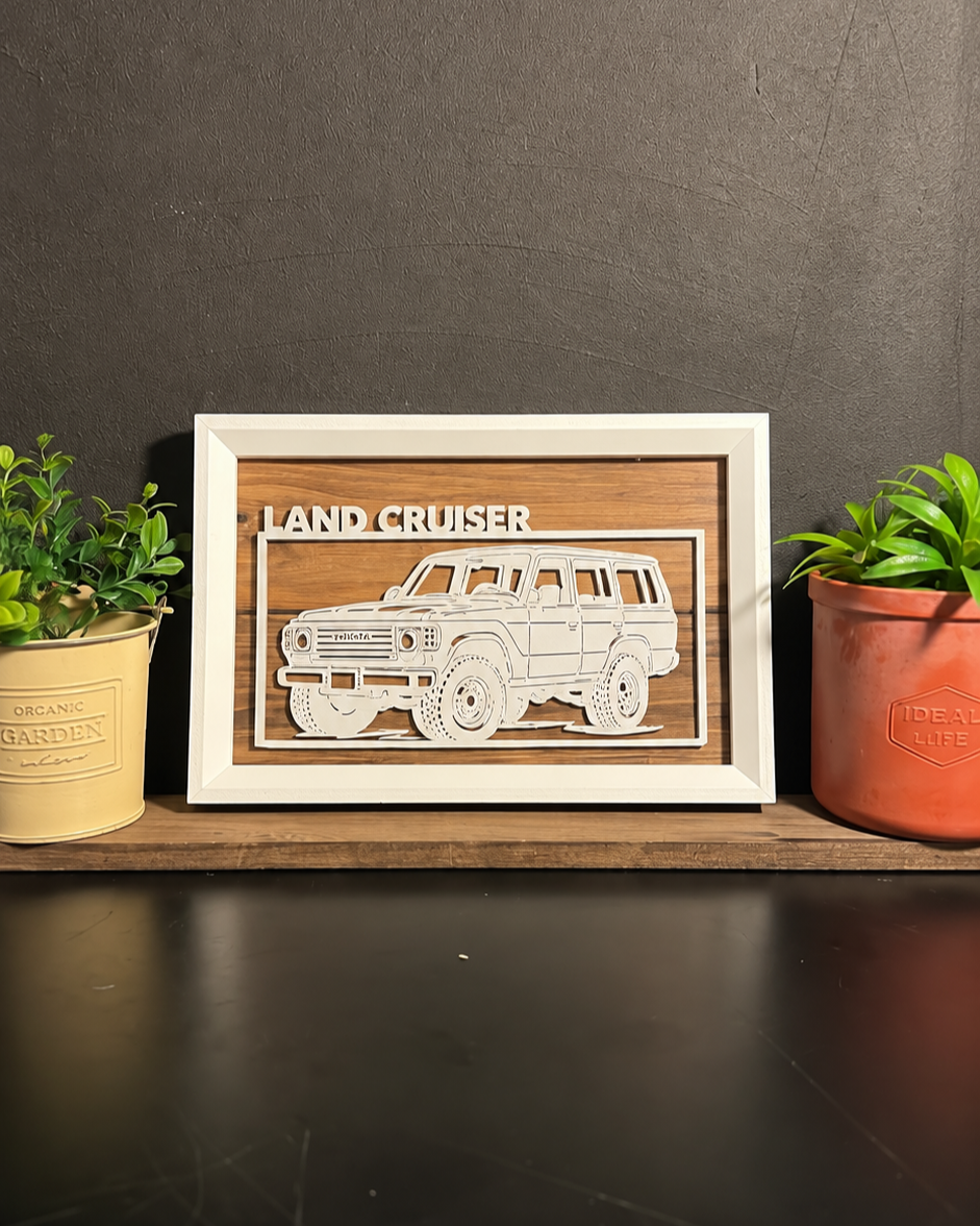 【WHITE】 WIDE｜ Car Frame Art